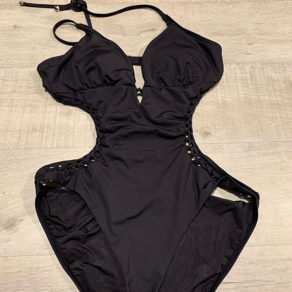 BCBGMaxAzria Black One Piece Swimsuit